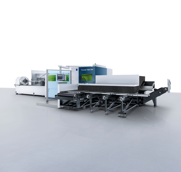 TRUMPF TruLaser Tube 5000 Laserschneidanlage für präzise und automatisierte Rohrbearbeitung.
